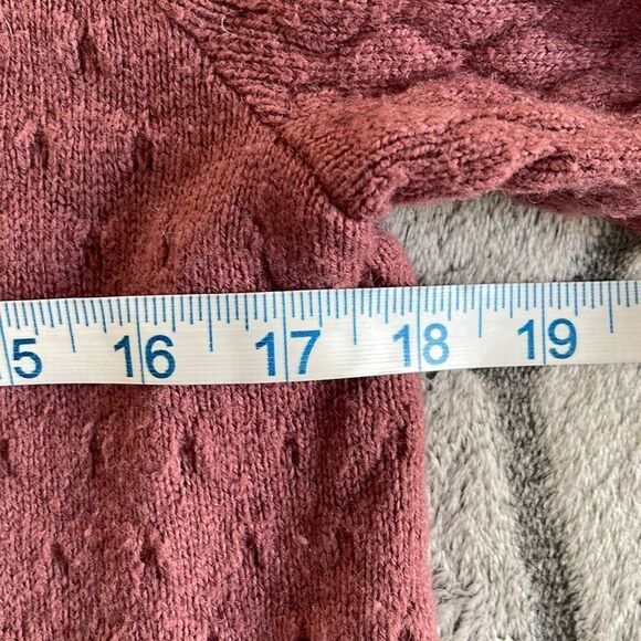 LOFT Womens Cardigan Sweater Open Front Pocket Ribbed Knit Rose Pink Size XS - Picture 6 of 7